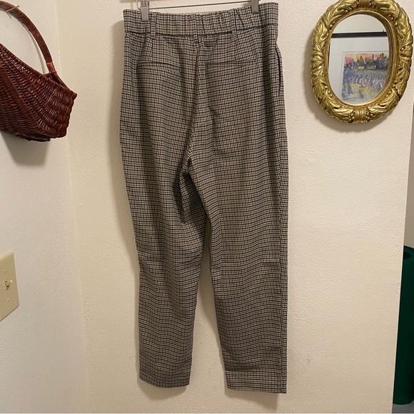 Zara Plaid Straight Leg Trousers Size Large - Picture 5 of 8